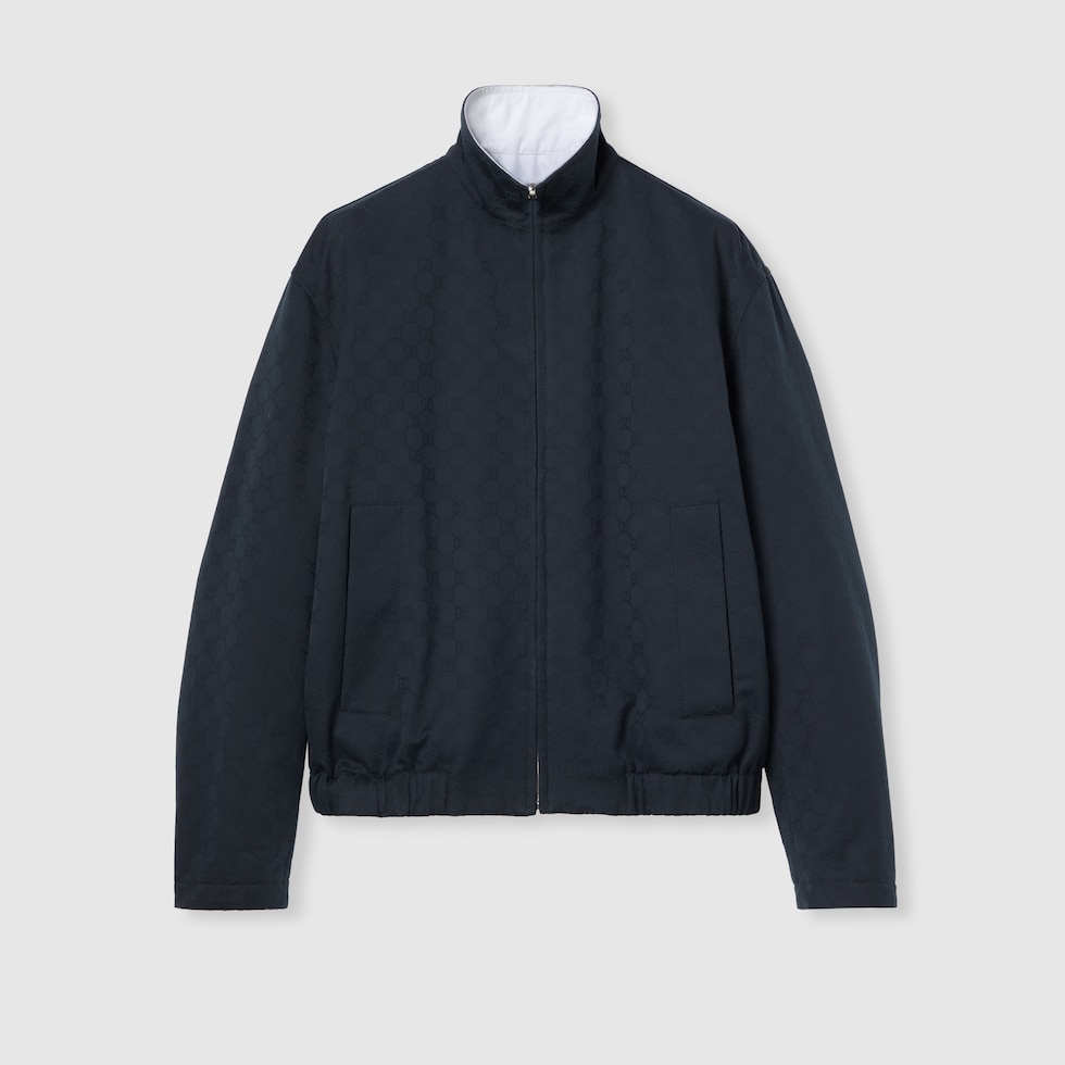 【関税&送料込】Gucci Black Cotton Jacket Gucci GG ジャケット（GG jersey cotton jacket）