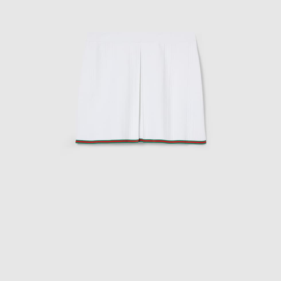 Skirt with Web trim in white | GUCCI® US