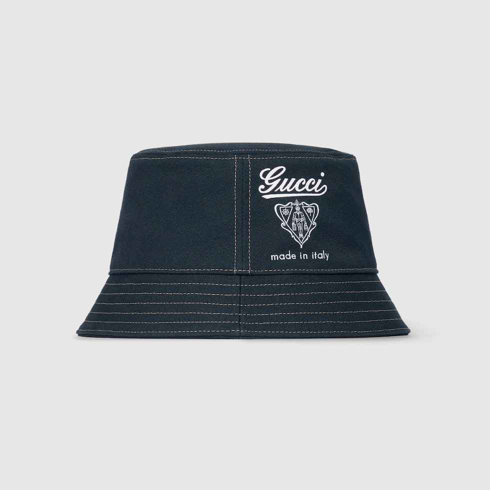 帽子・その他 PATOU Cotton Bucket Hat With Logo White logo-print bucket hat - women - PATOU