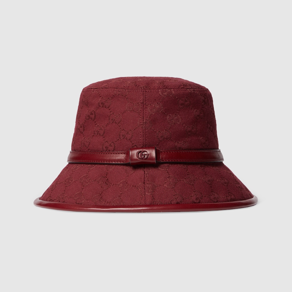 Vintage Gucci Web Sherry Line G Monogram Canvas Bucket Hat