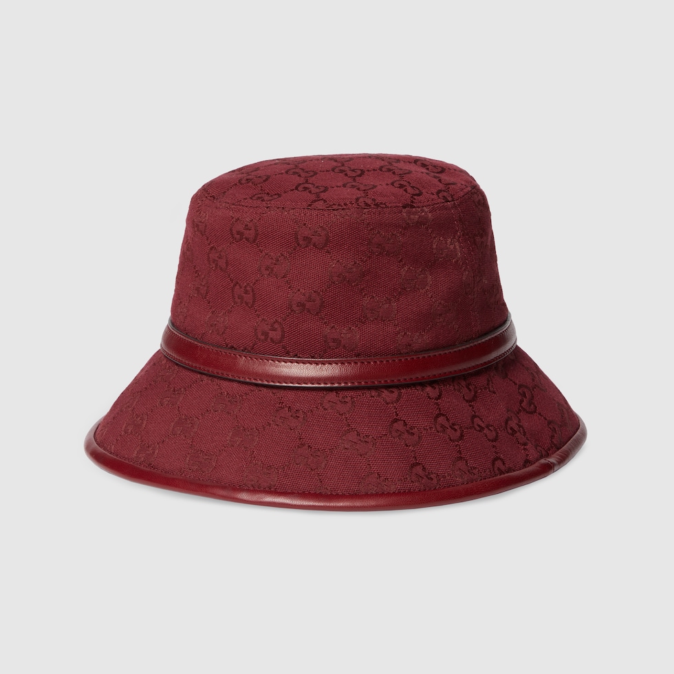 Oversized GG Logo Bucket Hat in Beige Gucci