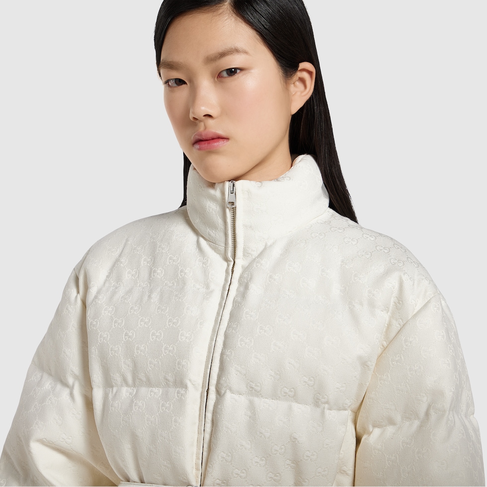 GGキャンバス パデッド ボンバージャケット ・ホワイト | GUCCI公式
