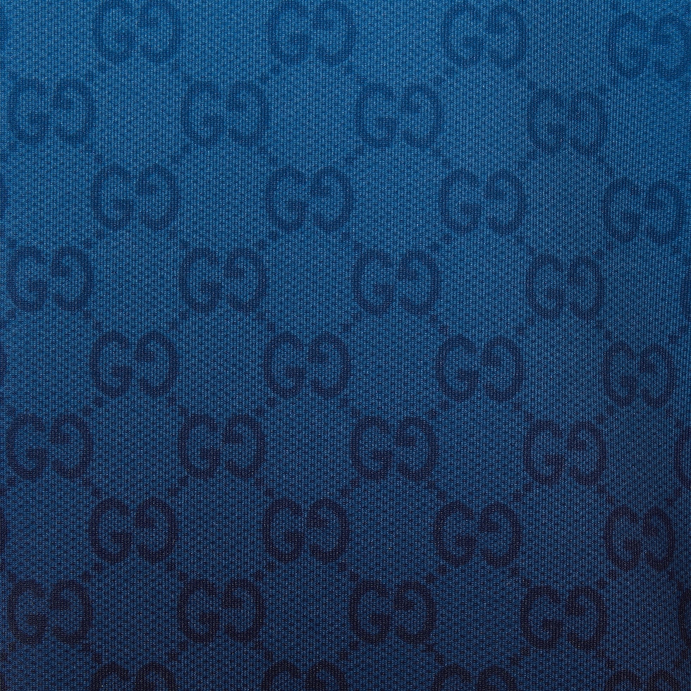 GUCCI グラデーションブルー レザージャケット　希少 GUCCI グラデーションブルー レザージャケット 希少