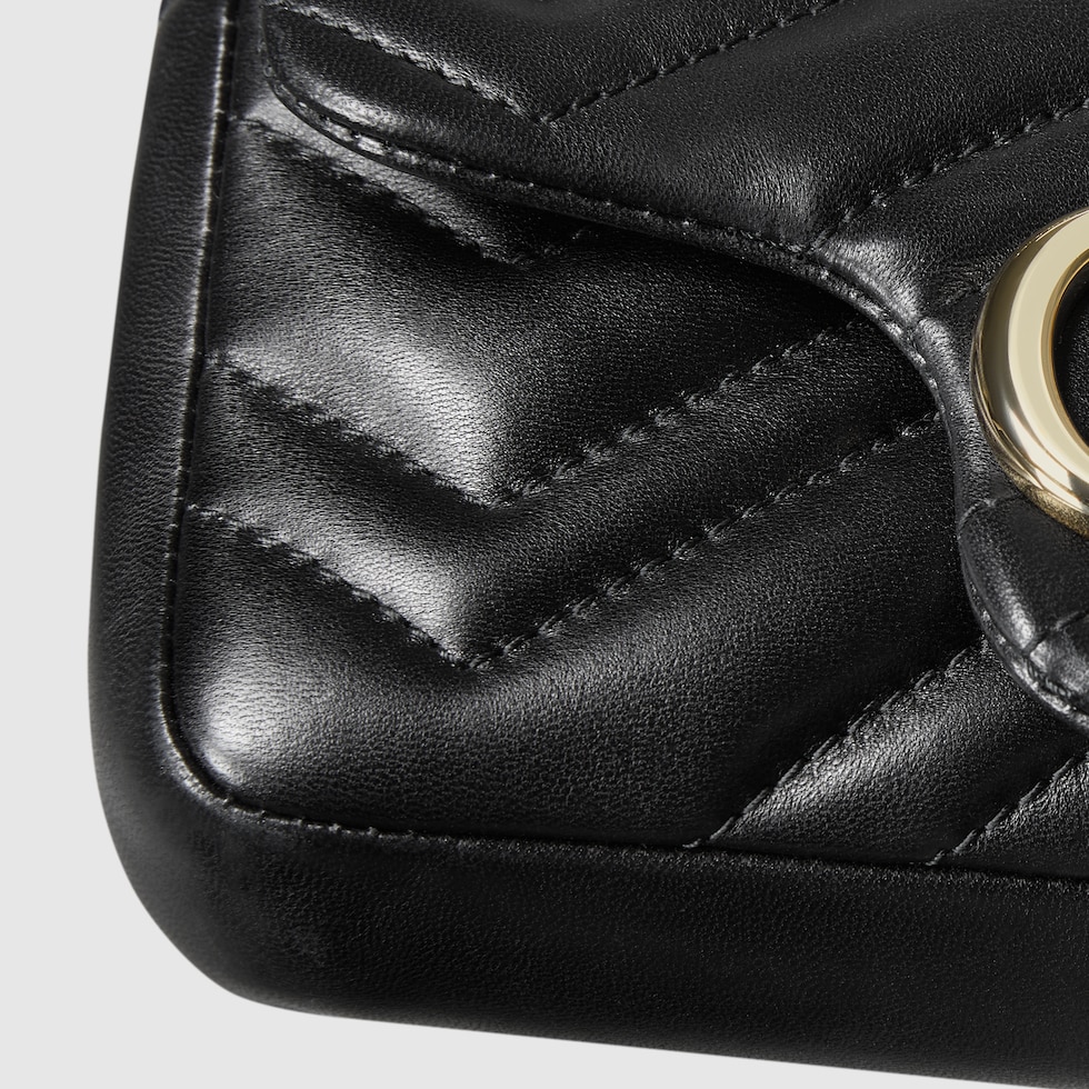 GG MARMONT MINI 20 SHOULDER BAG IN CAMEL BROWN CALFSKIN
