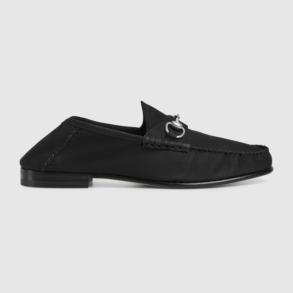 Men's Gigi loafer in black suede | GUCCI® CA