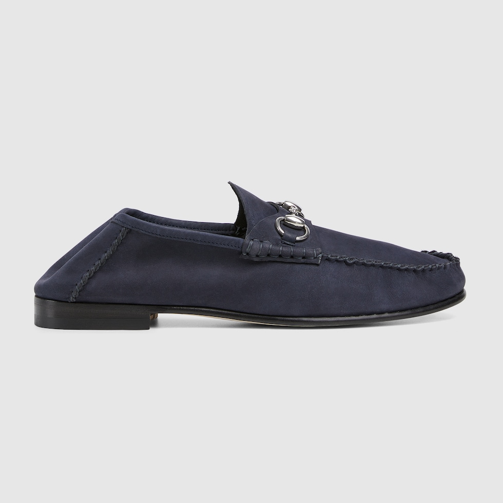 GUCCI ローファー　9B Authentic New GUCCI Interlocking G Leather Loafers Indigo