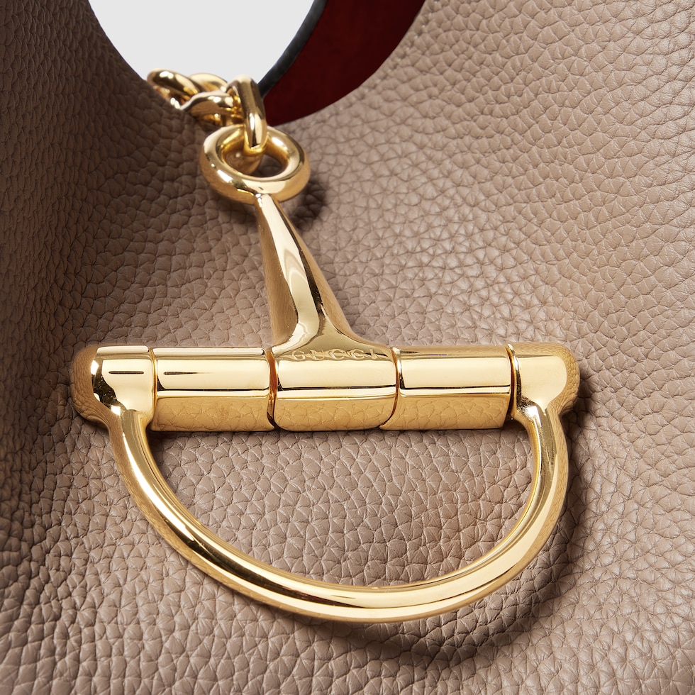 Gucci Softbit maxi shoulder bag in taupe leather | GUCCI® CA