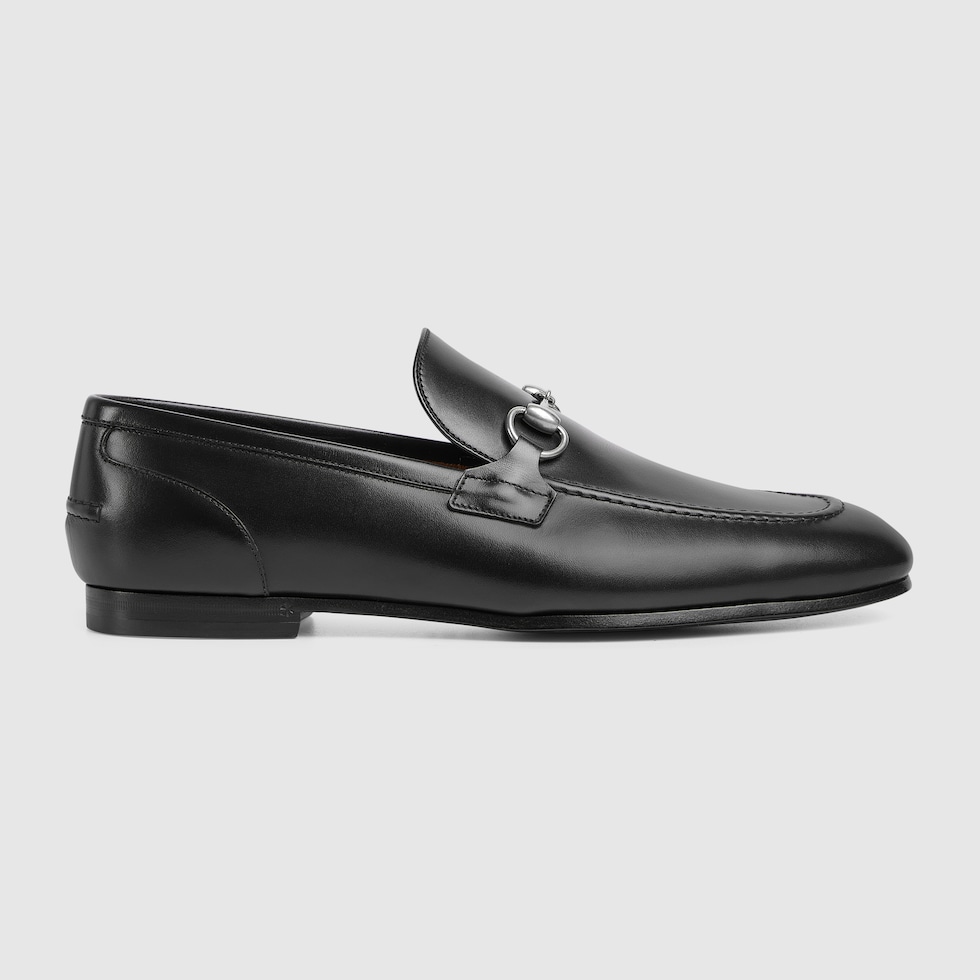 ローファー・オックスフォード GUCCI BLACK LEATHER JORDAAN LOAFER Women's Gucci Jordaan loafer in black leather | GUCCI® US