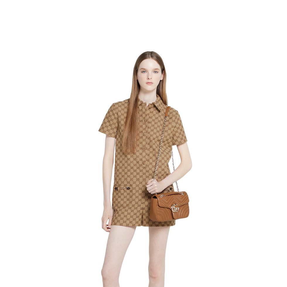 GG Marmont medium shoulder bag in brown leather | GUCCI® US GG Marmont medium shoulder bag in brown leather | GUCCI® US