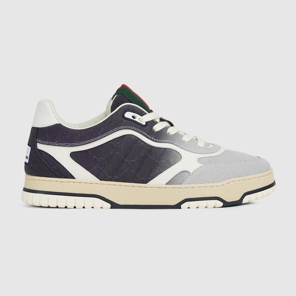 Men's Gucci Re-Web sneaker in gradient dark blue GG denim