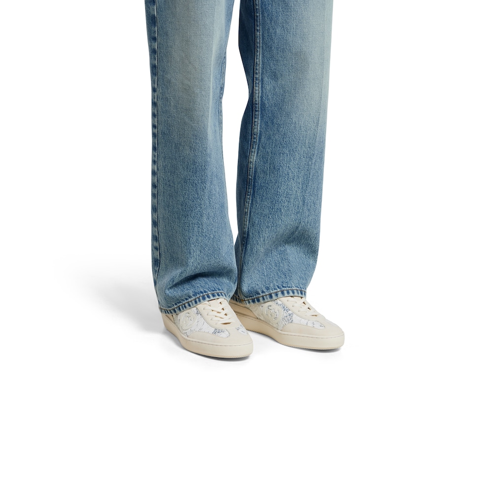 Women's G75 sneaker in white suede | GUCCI® US