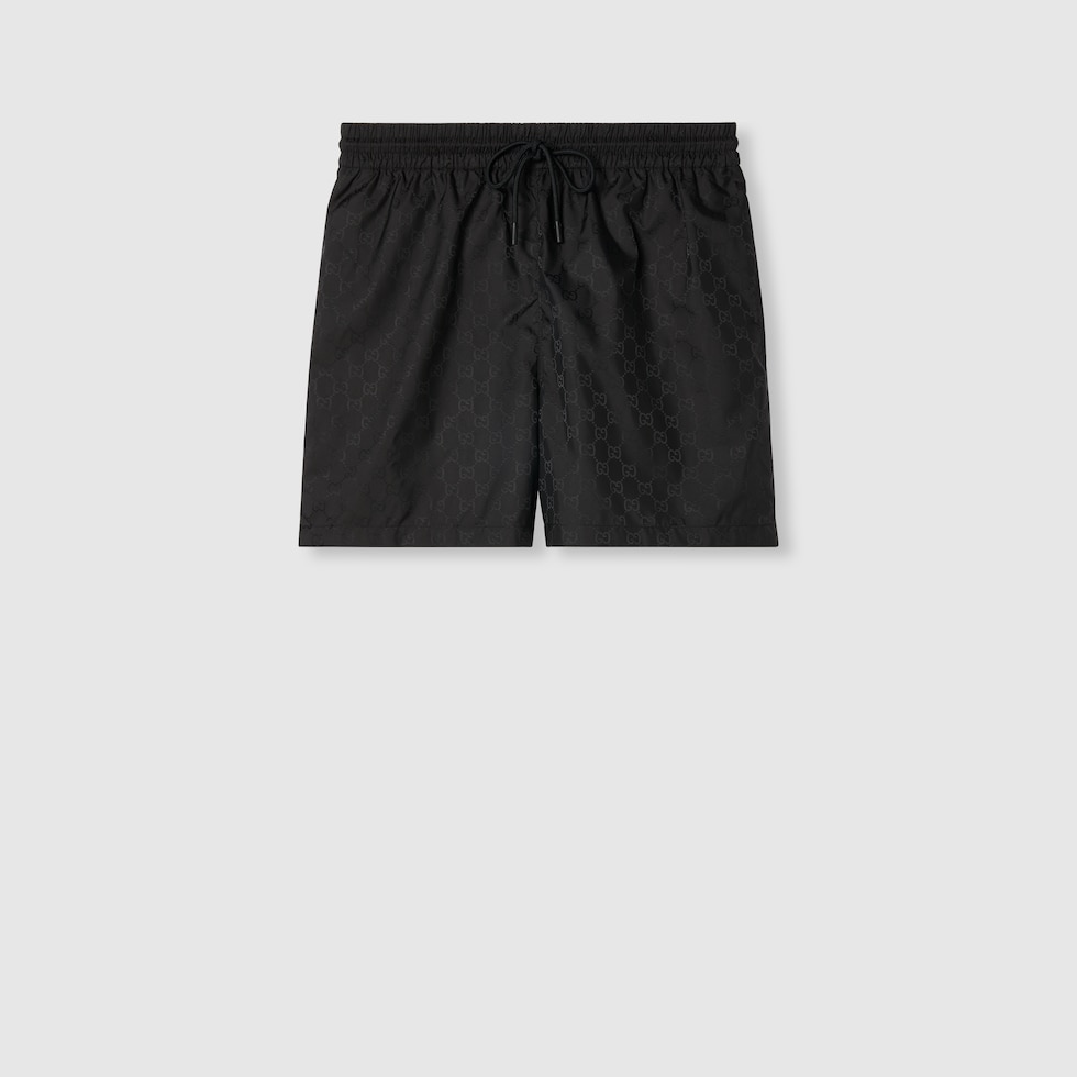 GG nylon swim shorts in black | GUCCI® US GG nylon swim shorts in black | GUCCI® US