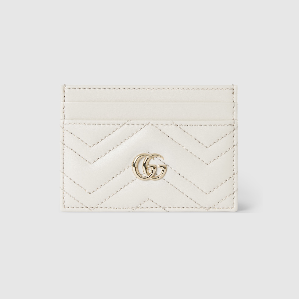 Gucci★素敵！Interlocking G Marmont Card Case Wallet GG Marmont bi-color card case wallet in dusty pink leather