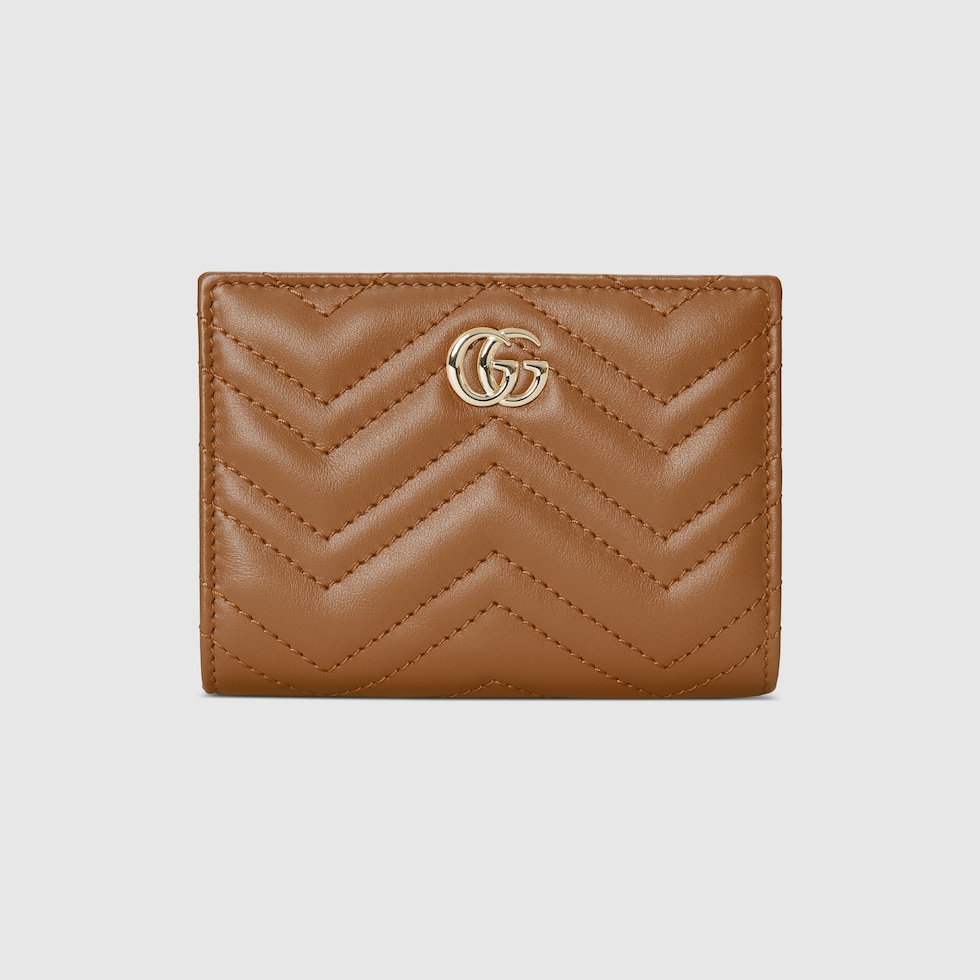 GG Marmont small wallet in brown leather | GUCCI® US