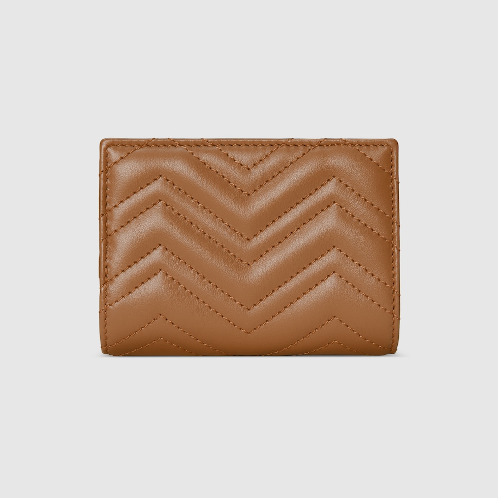 GG Marmont small wallet in brown leather | GUCCI® US
