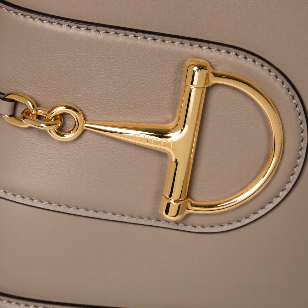 Gucci 73 small bucket bag in taupe leather | GUCCI® US