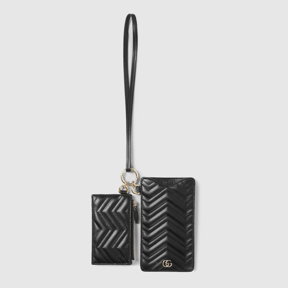 ダブルG iPhone 16 Pro ケース ・ブラック レザー | GUCCI公式