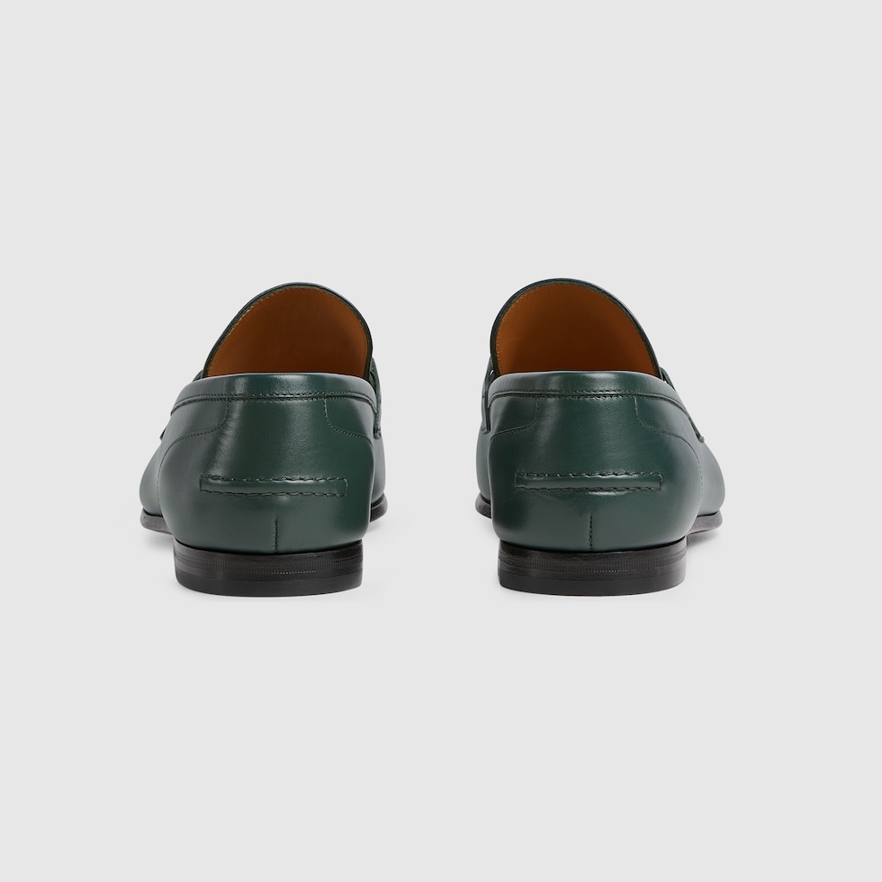 ヨルダーン〕メンズ ホースビット ローファー ・ダークグリーン