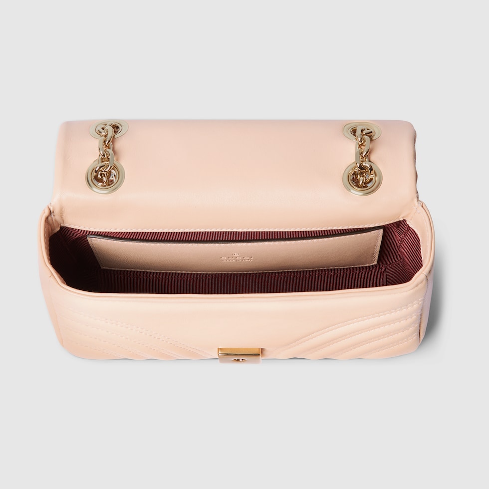 GG Marmont small shoulder bag in soft pink leather | GUCCI® US