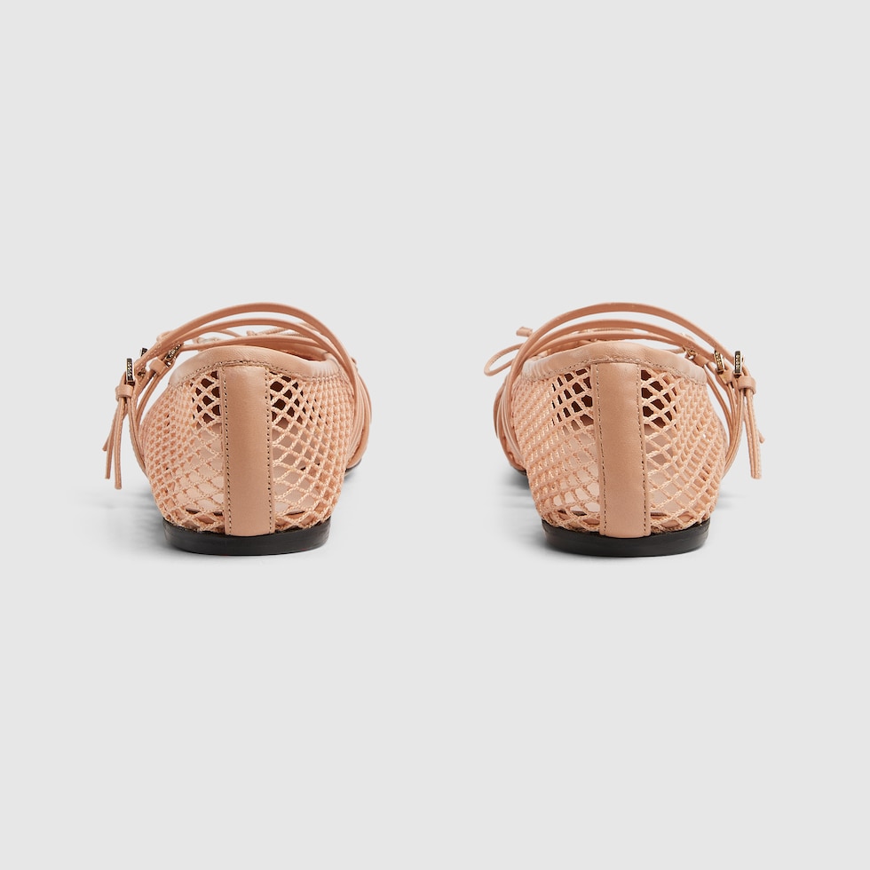 GUCCI バレリーナフラットシューズ ピンク Women's Gucci Horsebit ballet flat in dusty rose satin