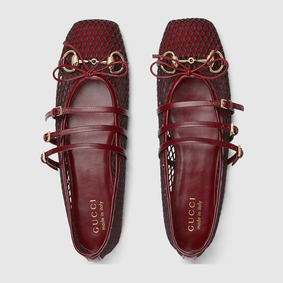 【GUCCI】グッチ ホースビット バレエシューズ ブラウン グッチ ホースビット〕ウィメンズ フラットバレエシューズグッチ