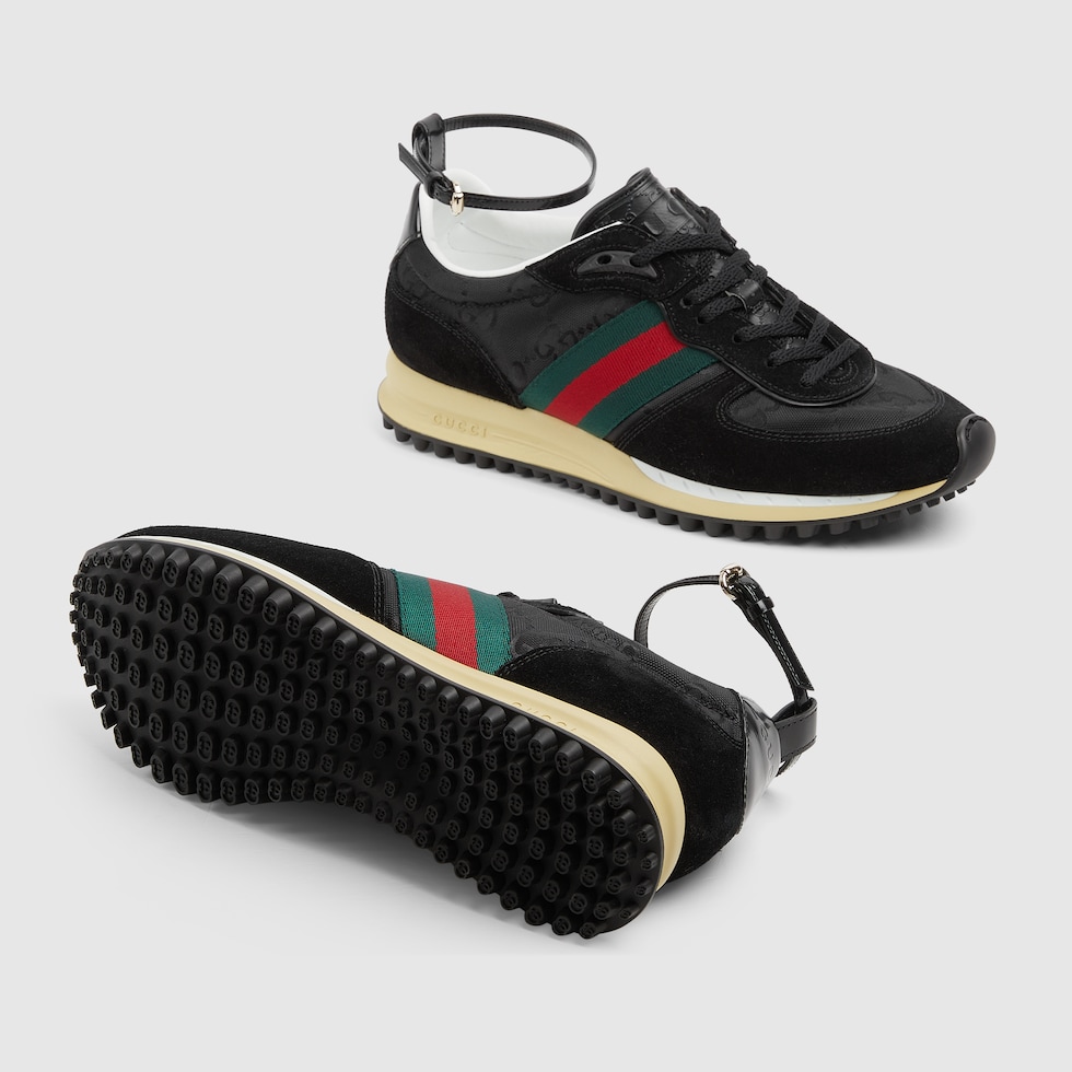 スニーカー GUCCI CAMEL GG FABRIC AND SUEDE RE-MOTION SNEAKERS Women's Gucci Re-Motion sneaker in light brown suede | GUCCI® US