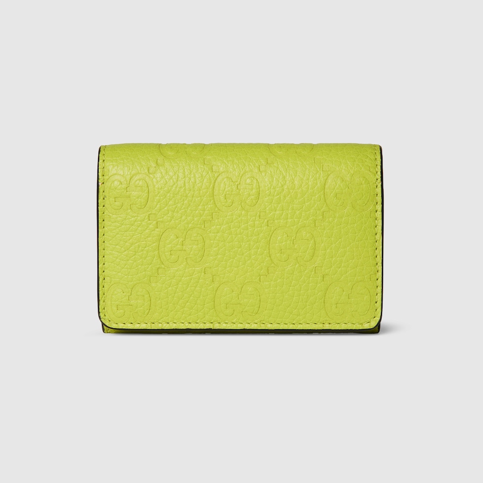 日本限定【GUCCI】〔グッチ インプリント〕二つ折りカードケース グッチ インプリント〕日本限定 二つ折りカードケースアシッド