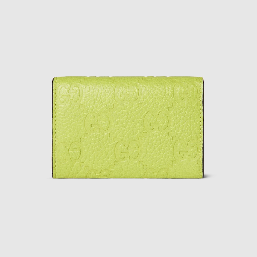 日本限定【GUCCI】〔グッチ インプリント〕二つ折りカードケース グッチ インプリント〕日本限定 二つ折りカードケースアシッド