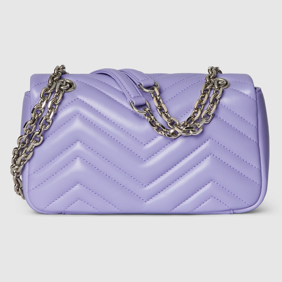 GG Marmont small shoulder bag in lilac leather | GUCCI® US GG Marmont small shoulder bag in lilac leather | GUCCI® US