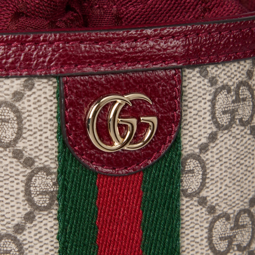 Ophidia mini bucket bag in beige and brown GG fabric | GUCCI® US