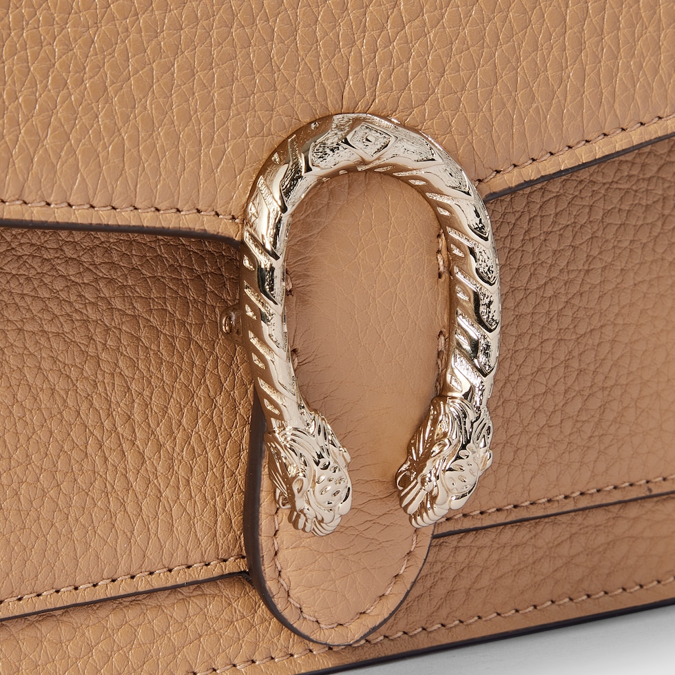 Dionysus wallet on chain in beige leather | GUCCI® US