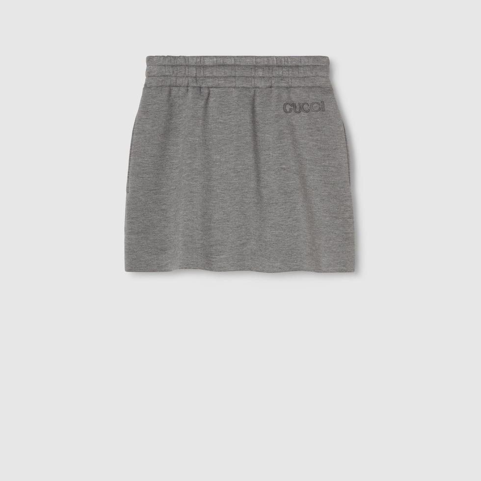 Maroon Black – Viscose Jersey Mini Skirt main image 1