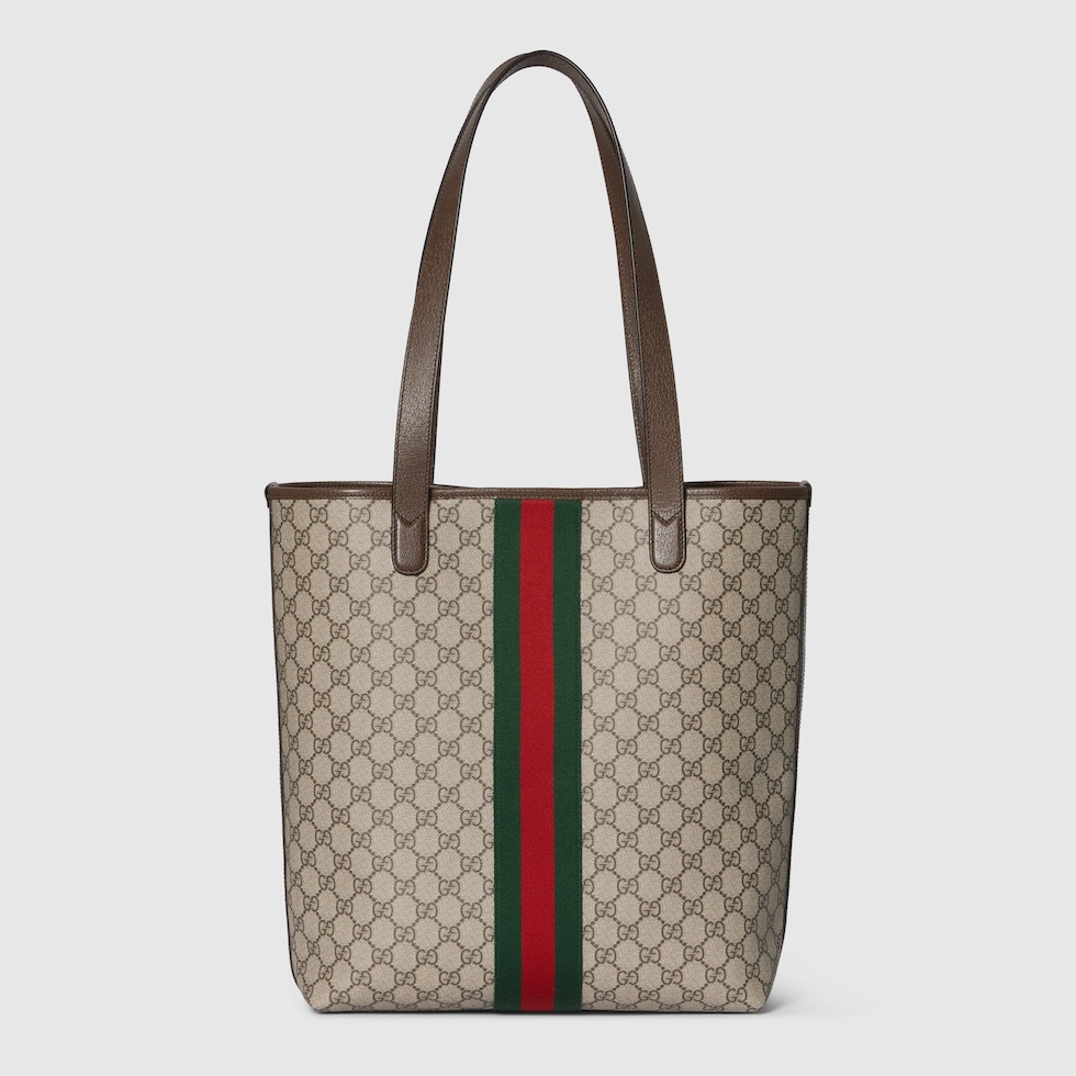 GG OPHIDIA SMALL 25 TOTE BAG IN LIGHT PINK CANVAS