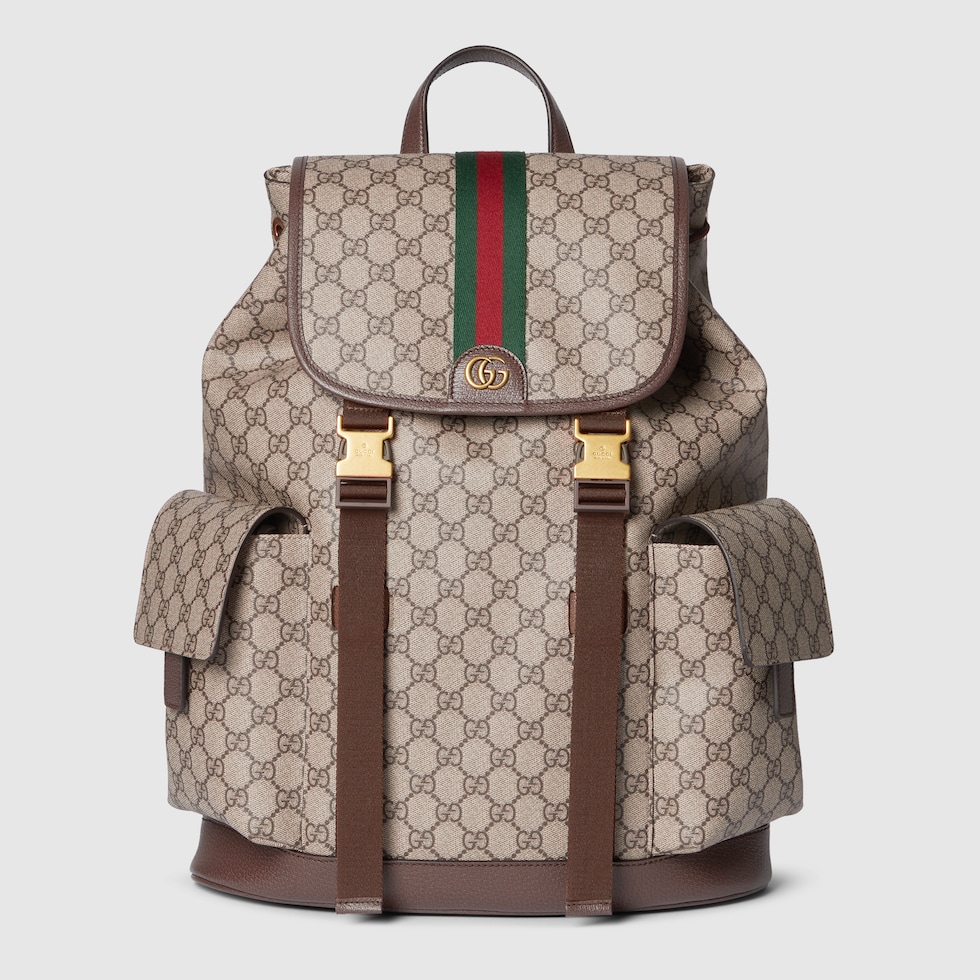 GUCCI オフィディア　リュック オフィディア〕ミディアム バックパック ・ベージュ＆ダークブラウン