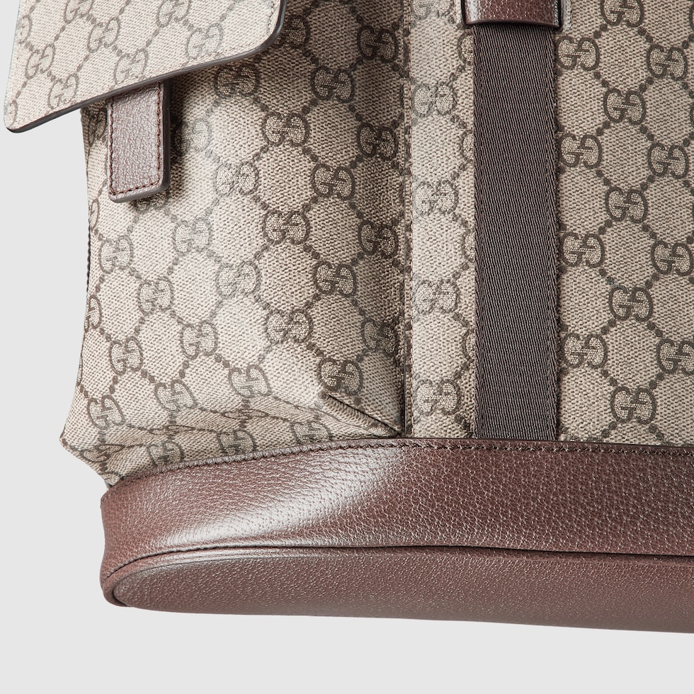 GUCCI Ophidia オフディア GG ラージバックパック オフィディア〕ラージ トートバッグ ・ベージュ＆エボニー GG