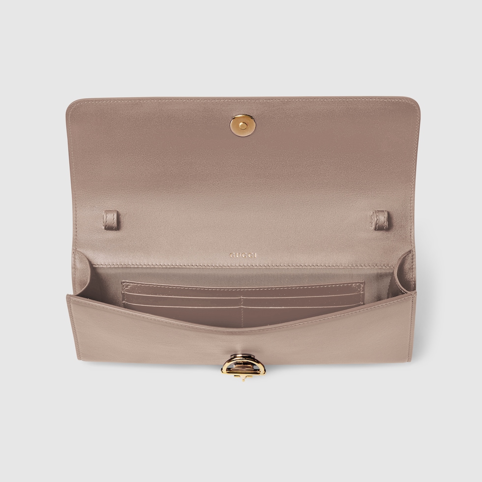 Gucci 73 clutch in taupe leather | GUCCI® US