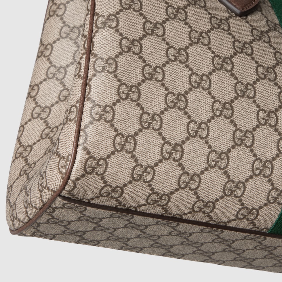 【関税&送料込】Gucci Gg Supreme Tender Fabric Medium Ophidi Ophidia medium shoulder bag in beige and blue GG Supreme