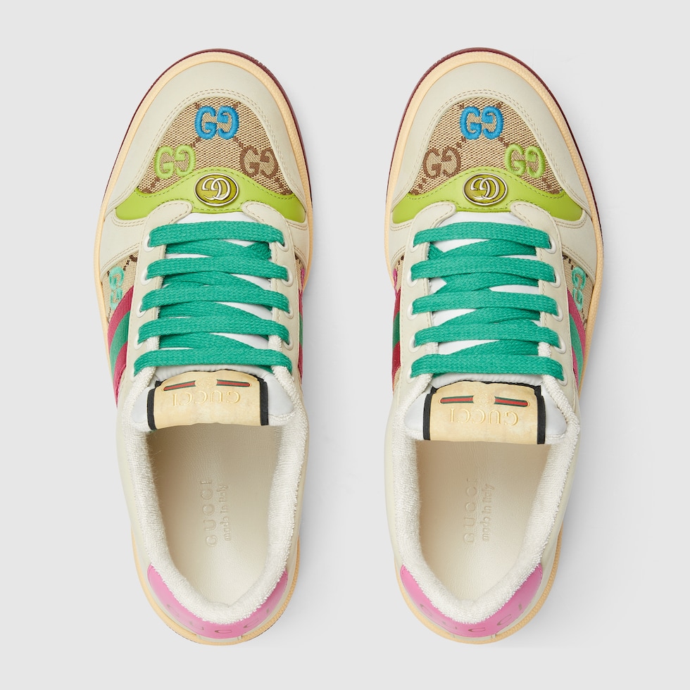 【関税&送料込】Gucci Multicolor Screener Sneakers Screener leather sneakers in multicoloured - Gucci | Mytheresa