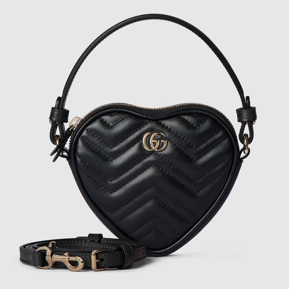 GGマーモント〕ミニバッグブラック レザー | GUCCI公式