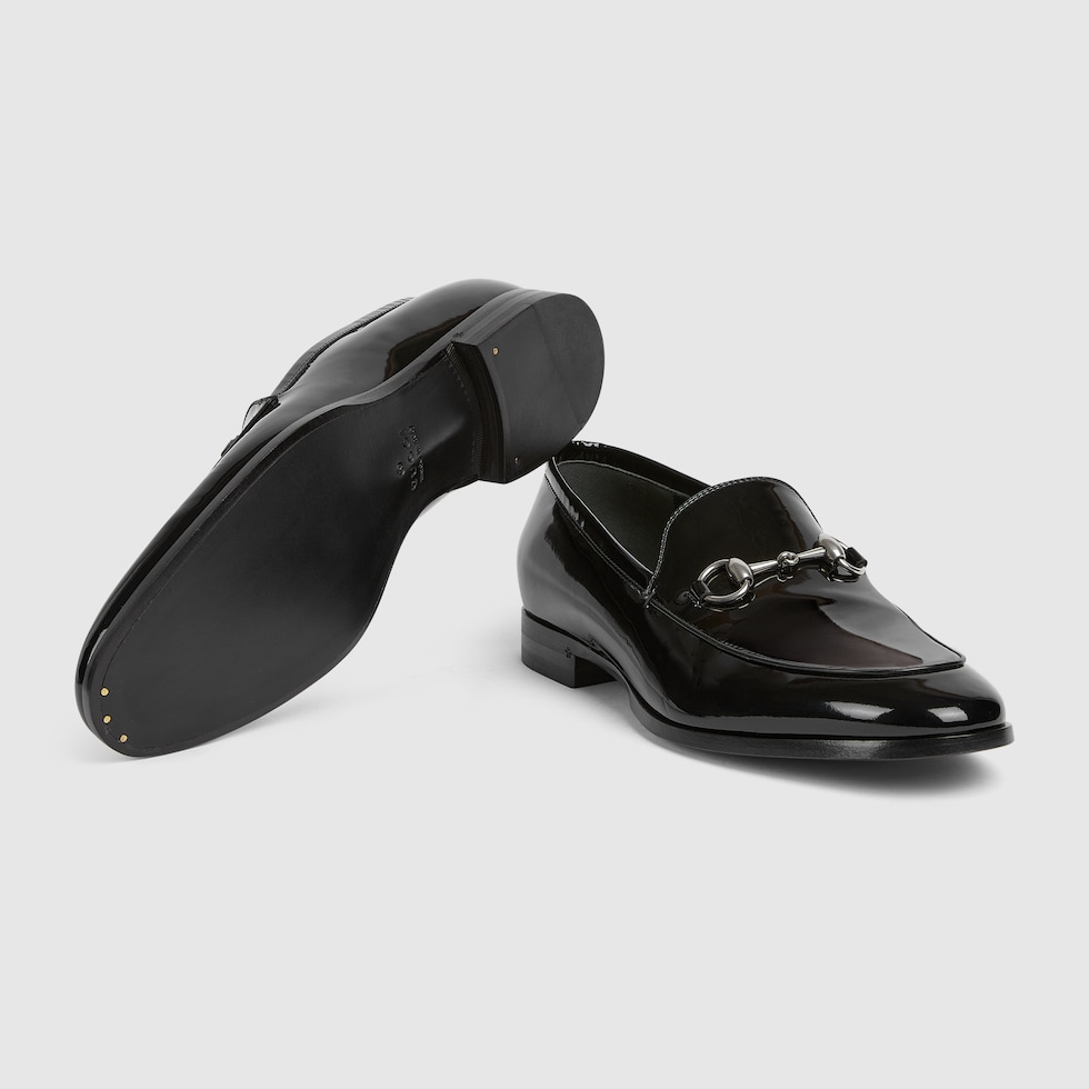 Mocassino uomo con Morsetto in pelle nera | GUCCI® IT