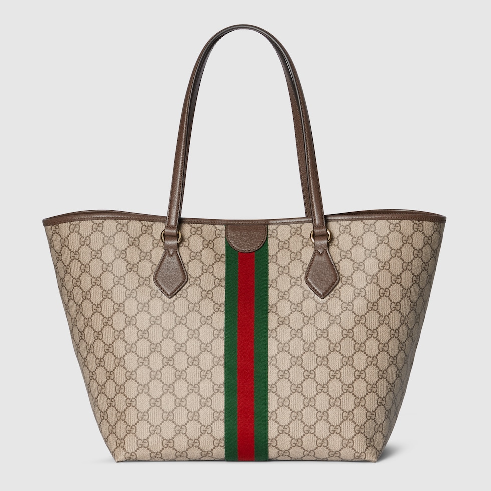 【GUCCI】OPHIDIA TOTE BAG GUCCI Ophidia Large $2500 Black/Gray GG Denim Tote Bag New