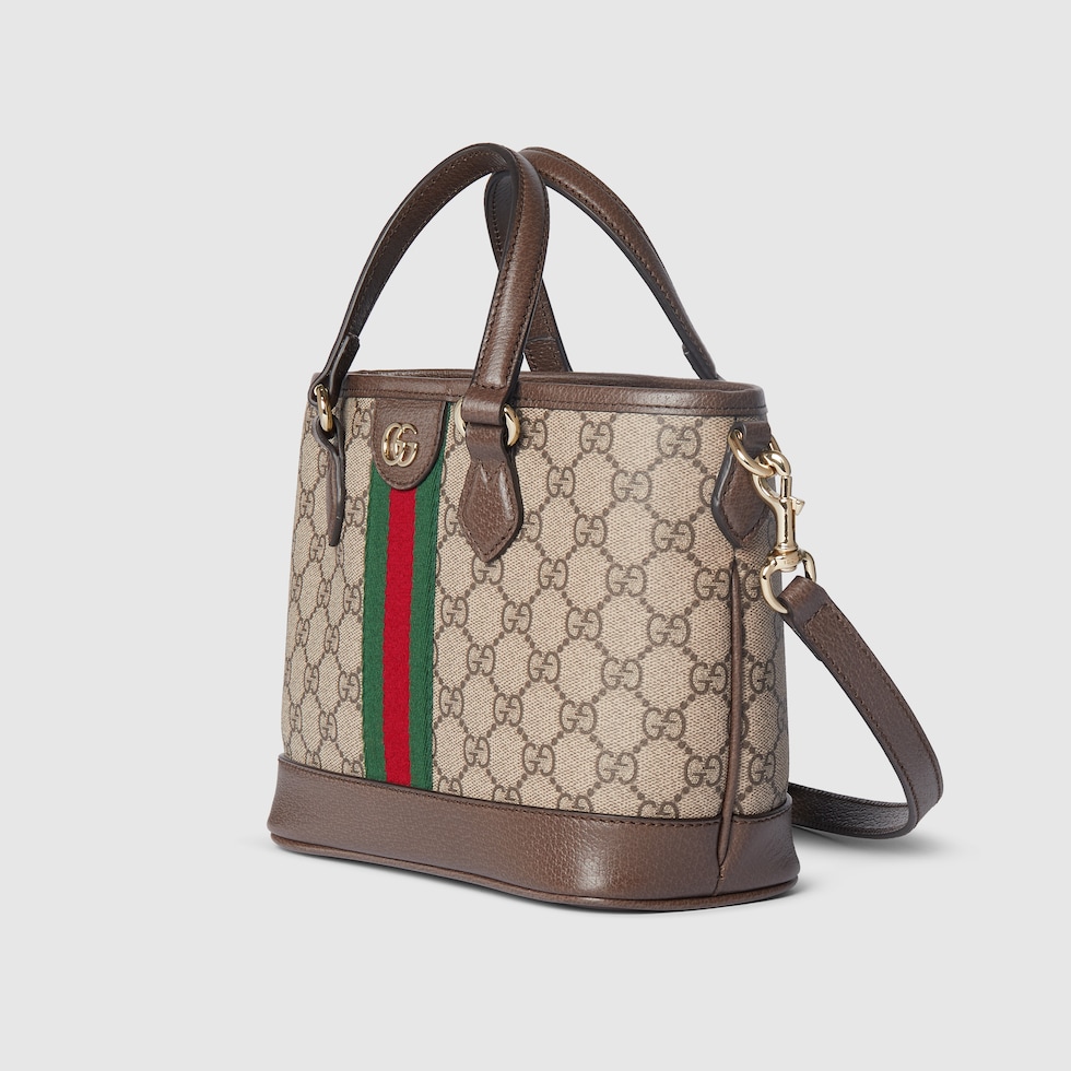 Gucci GGオフディア スモールトートバッグ オフィディア〕スモール トートバッグ ・ベージュ＆ブラウン GG