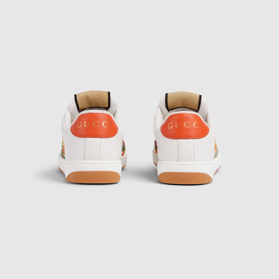 ★GUCCI★SCREENER ウィメンズ レザー スニーカー Women's Screener sneaker in white canvas | GUCCI® US