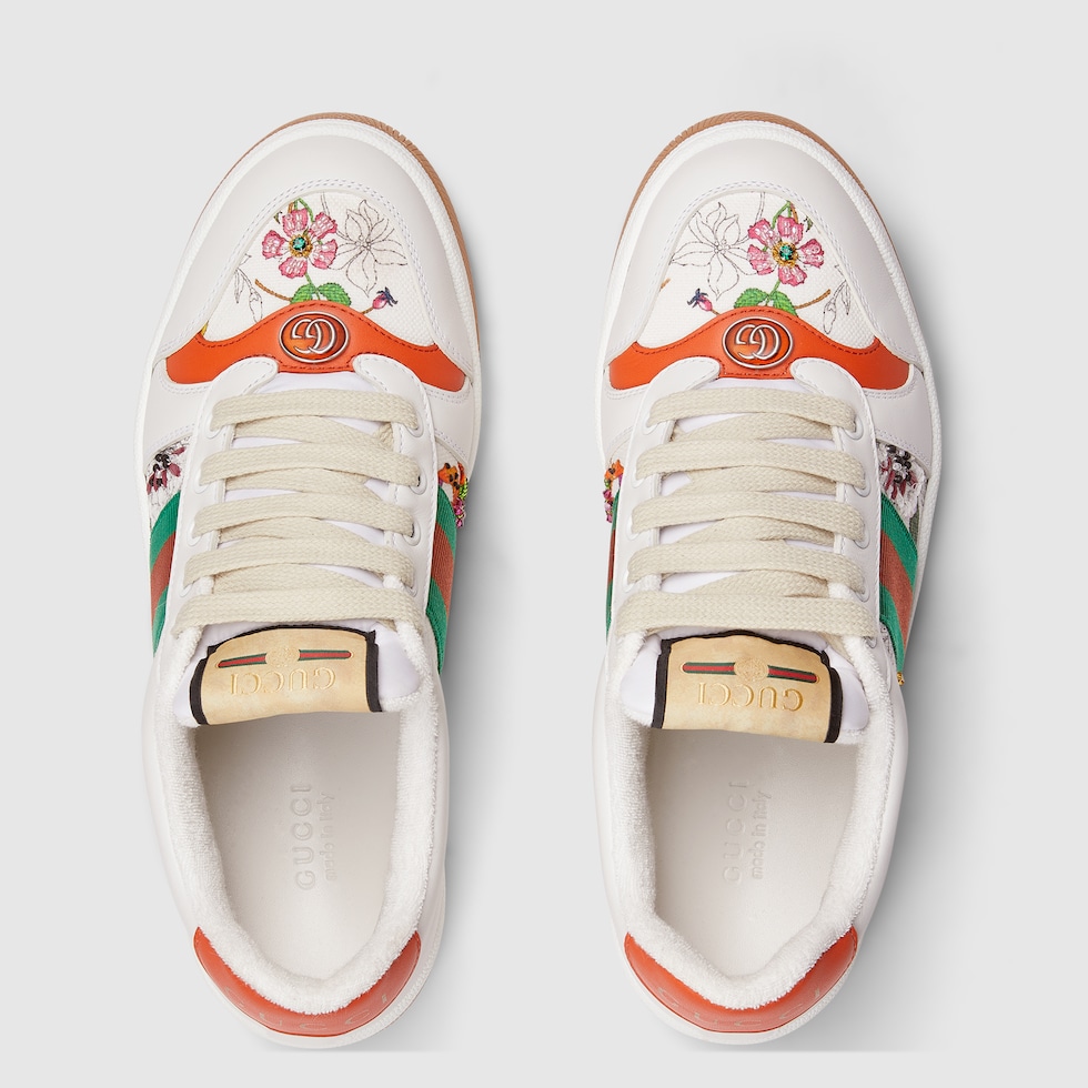 Women's Screener sneaker in white canvas | GUCCI® US