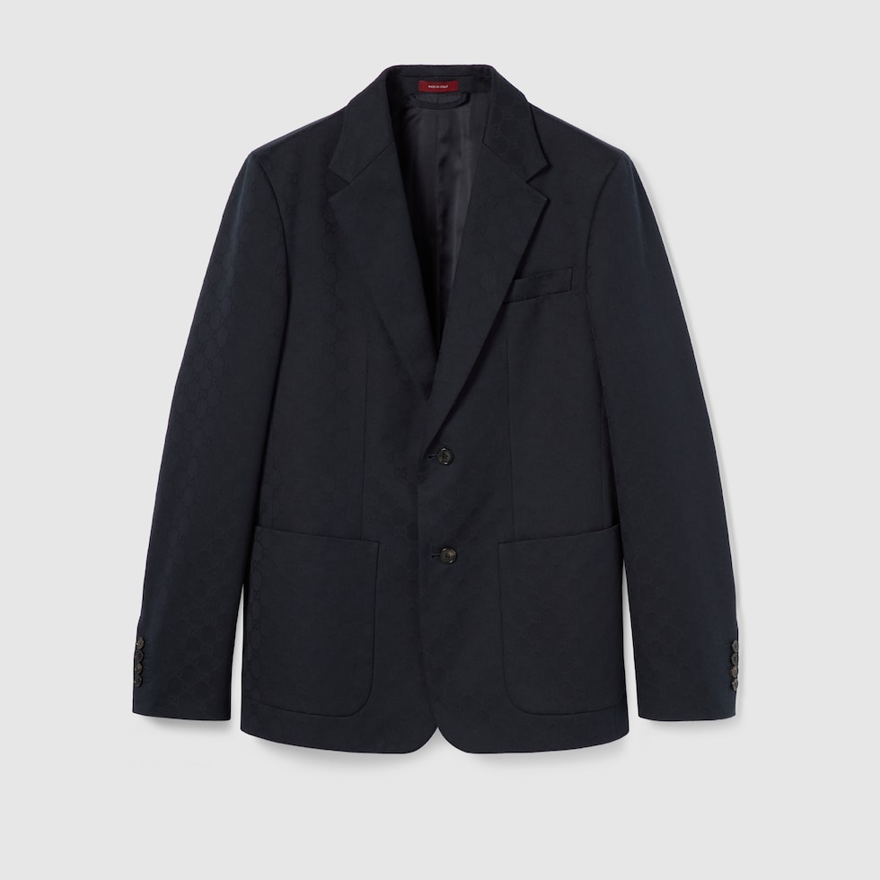 ジャケット GUCCI BLACK GABARDINE JACKET 827953_Z7AP6_4440_001_100_0000