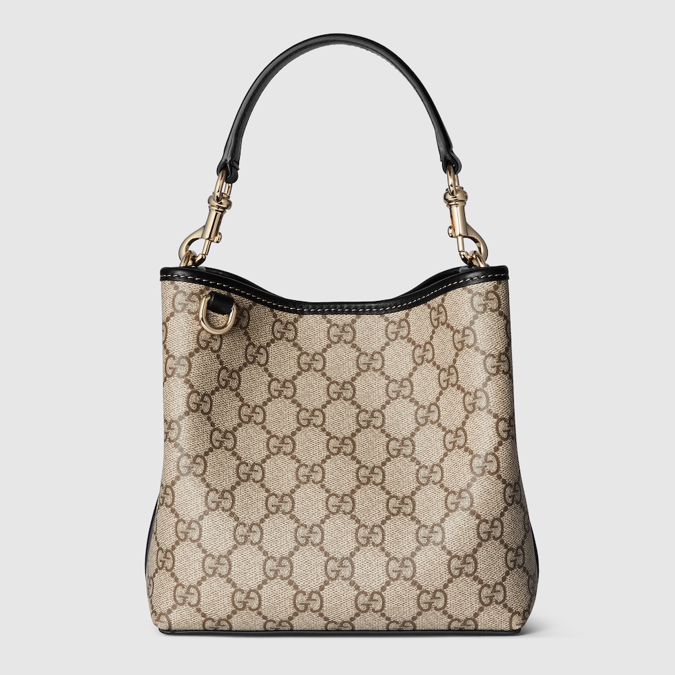 【送料&関税込】Gucci Gg Emblem Leather Bucket Bag GG Emblem nano bucket bag in black GG leather | GUCCI® US