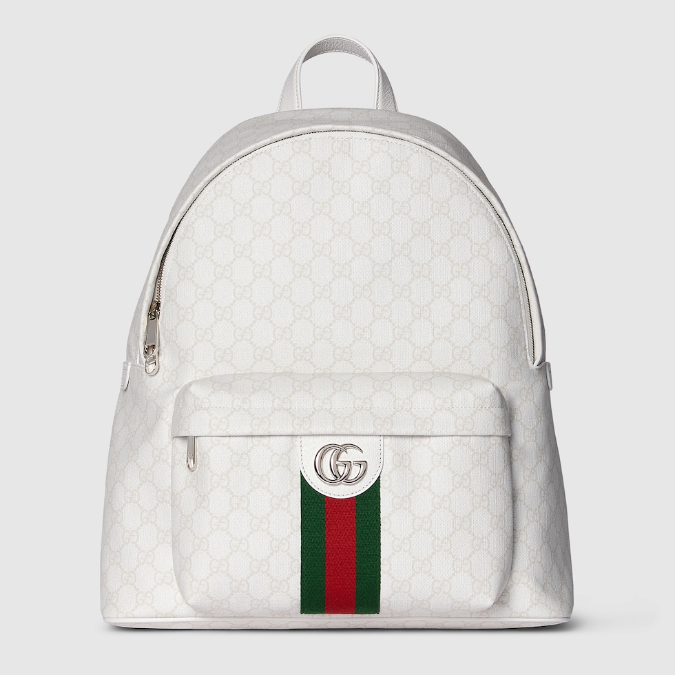 Ophidia medium backpack in white GG Supreme | GUCCI® ZA