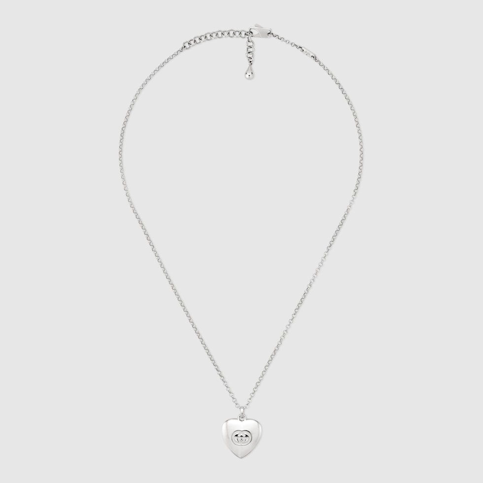 Gucci ハート型ネックレス Blind for Love シルバー