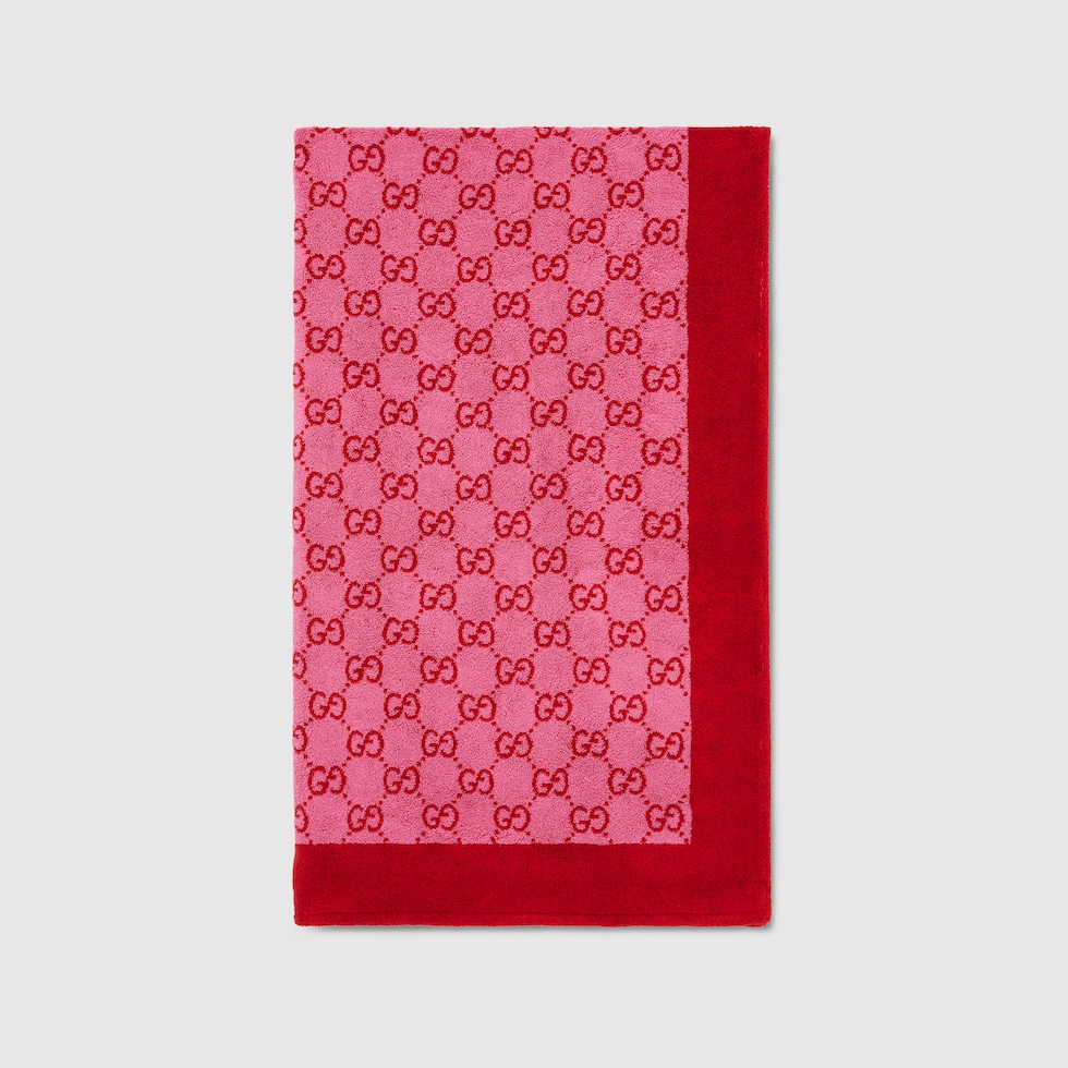 注目の新作♪【GUCCI】GGテリークロス ビキニ GG テリークロス ビーチブランケットピンク | GUCCI公式