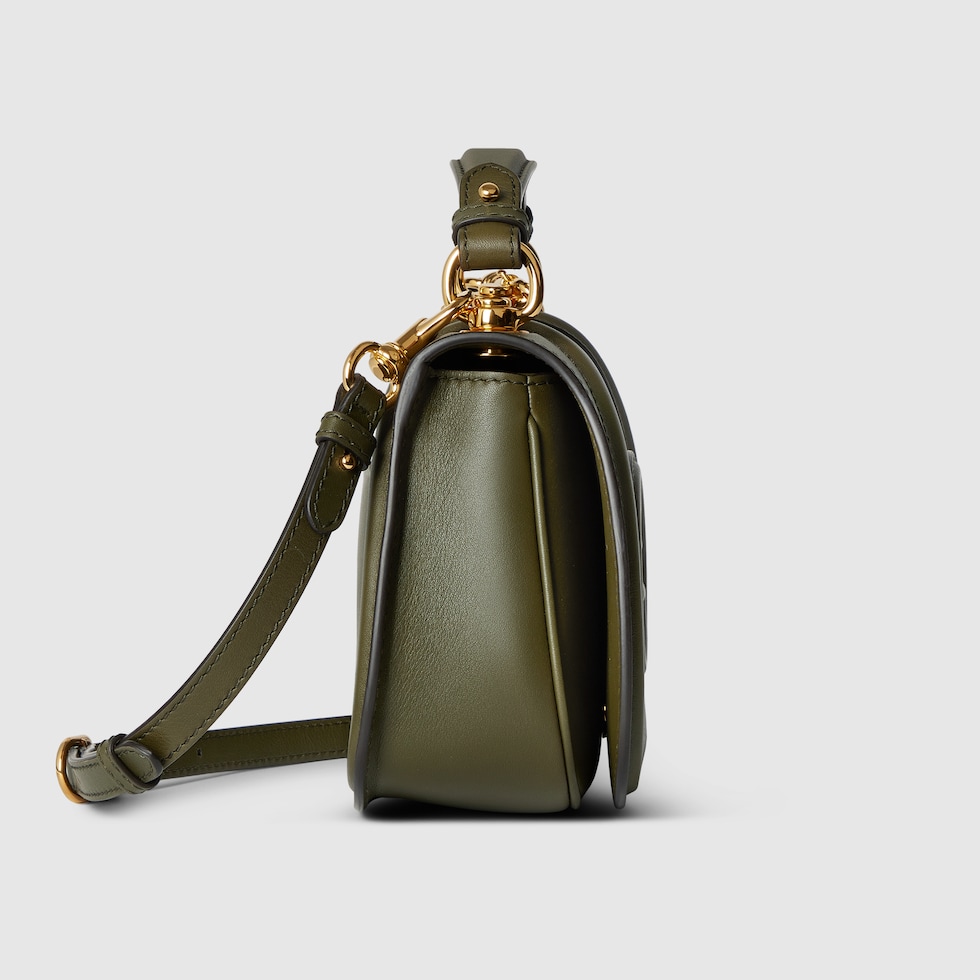 Gucci Blondie medium top handle bag in forest green leather | GUCCI ...